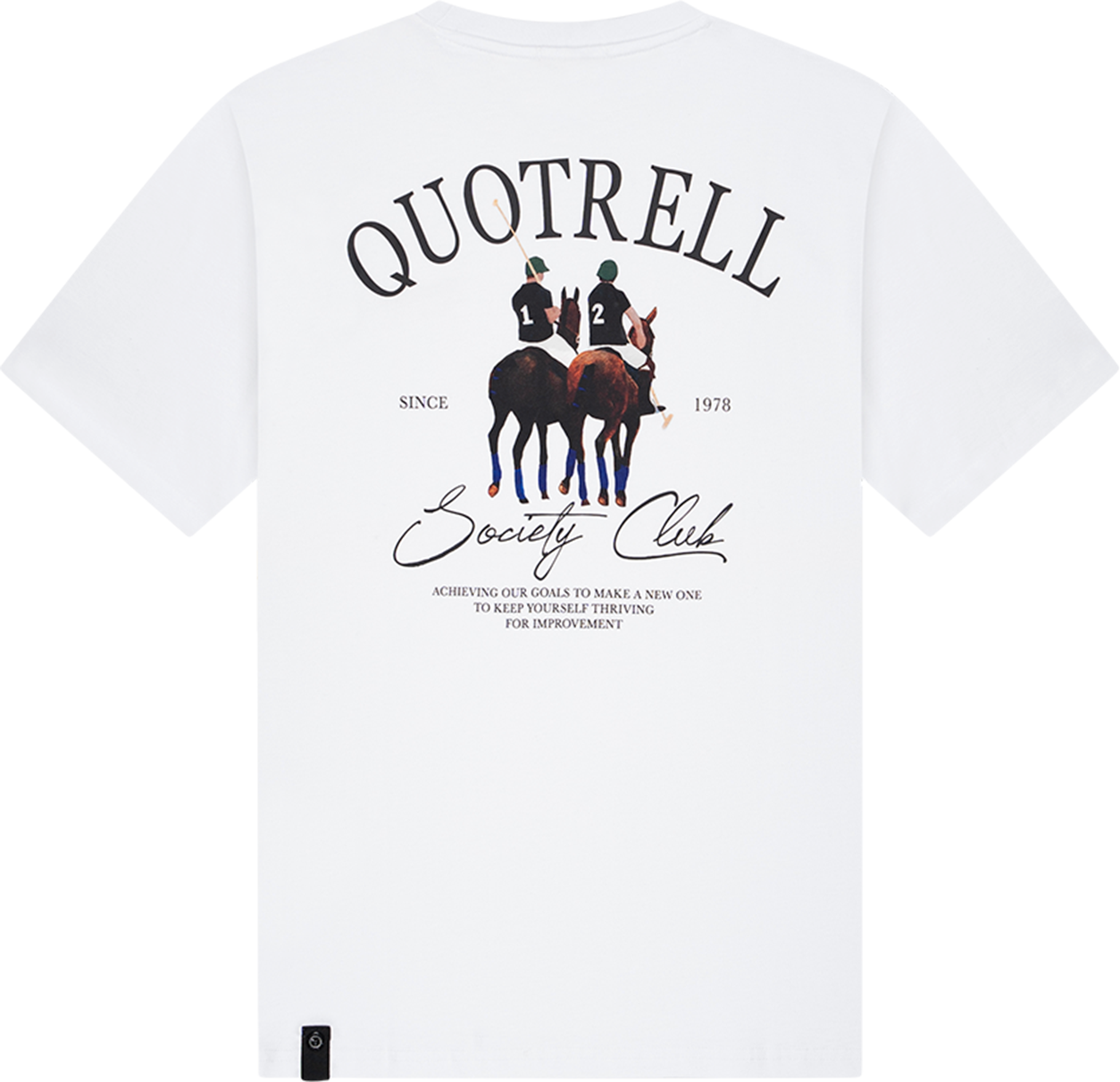 Quotrell Victorie T-shirt | White/black Wit