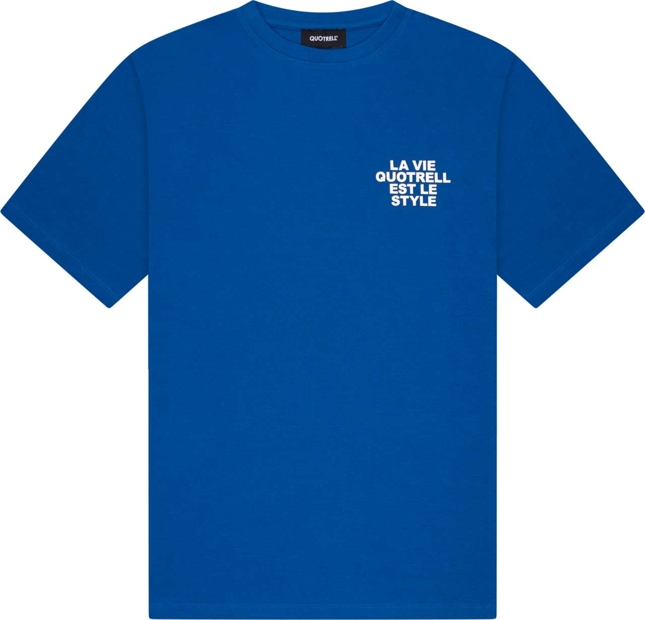 Quotrell La Vie T-shirt | Cobalt/white Blauw