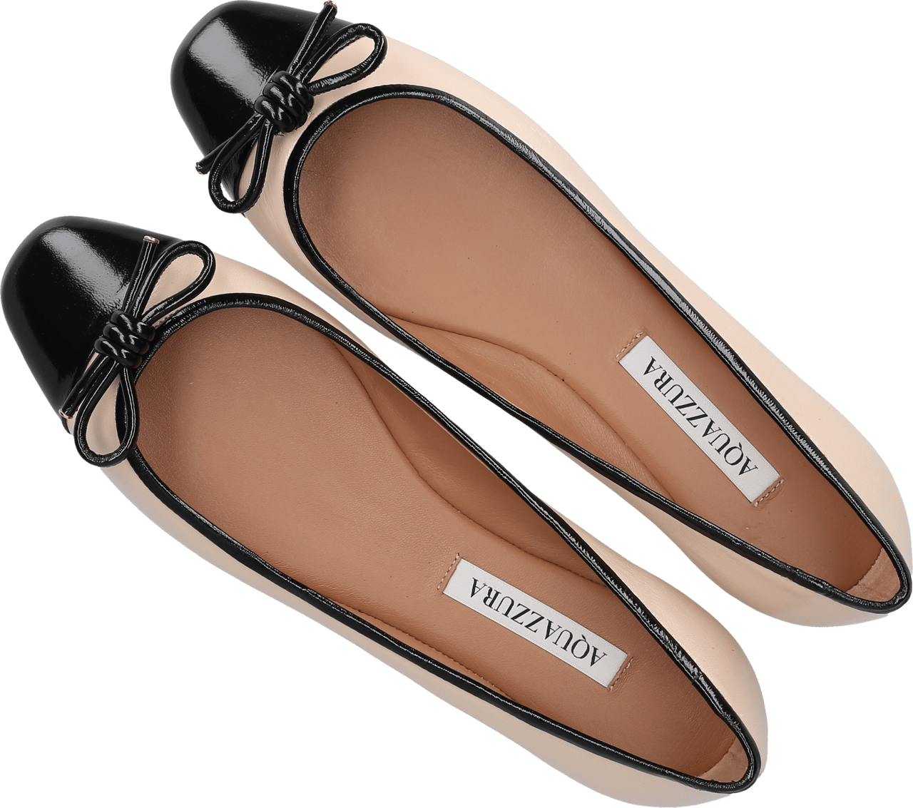 Aquazzura Ballet Flats Par Nappa Leather Cambridge Beige