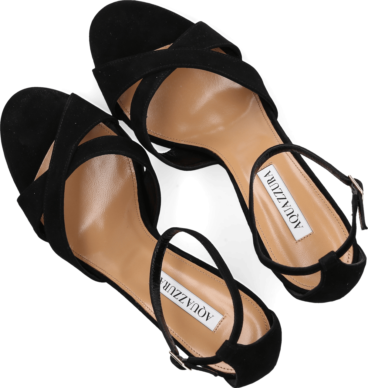 Aquazzura Sandals Divine Nubuck Faro Zwart