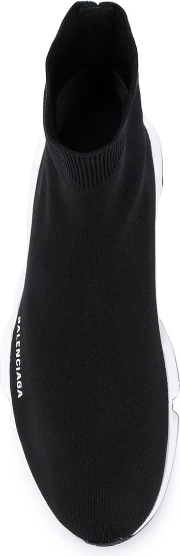 Balenciaga Heren Speed Knit Sneaker Zwart/Wit Zwart