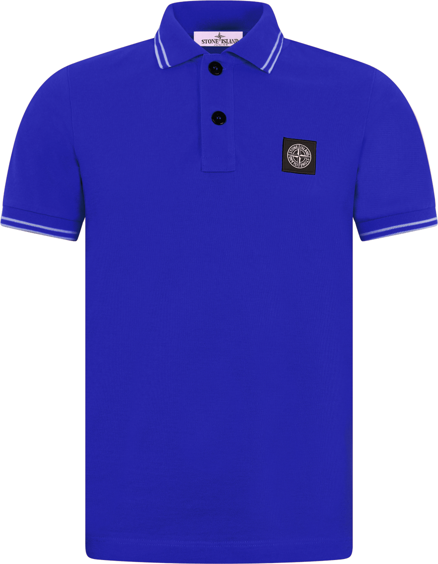 Stone Island Junior Kids Polo Shirt Blauw