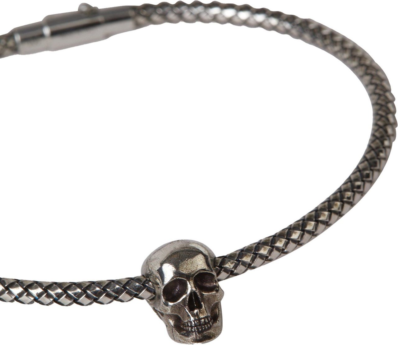 Alexander McQueen skull-plaque bracelet Zwart