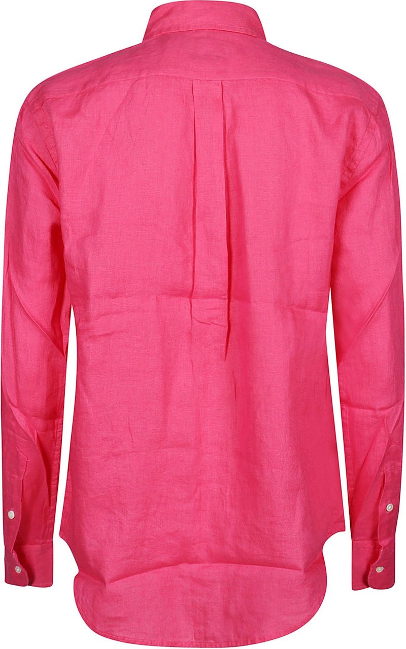 Ralph Lauren Long Sleeve Button Front Shirt Pink & Purple Roze