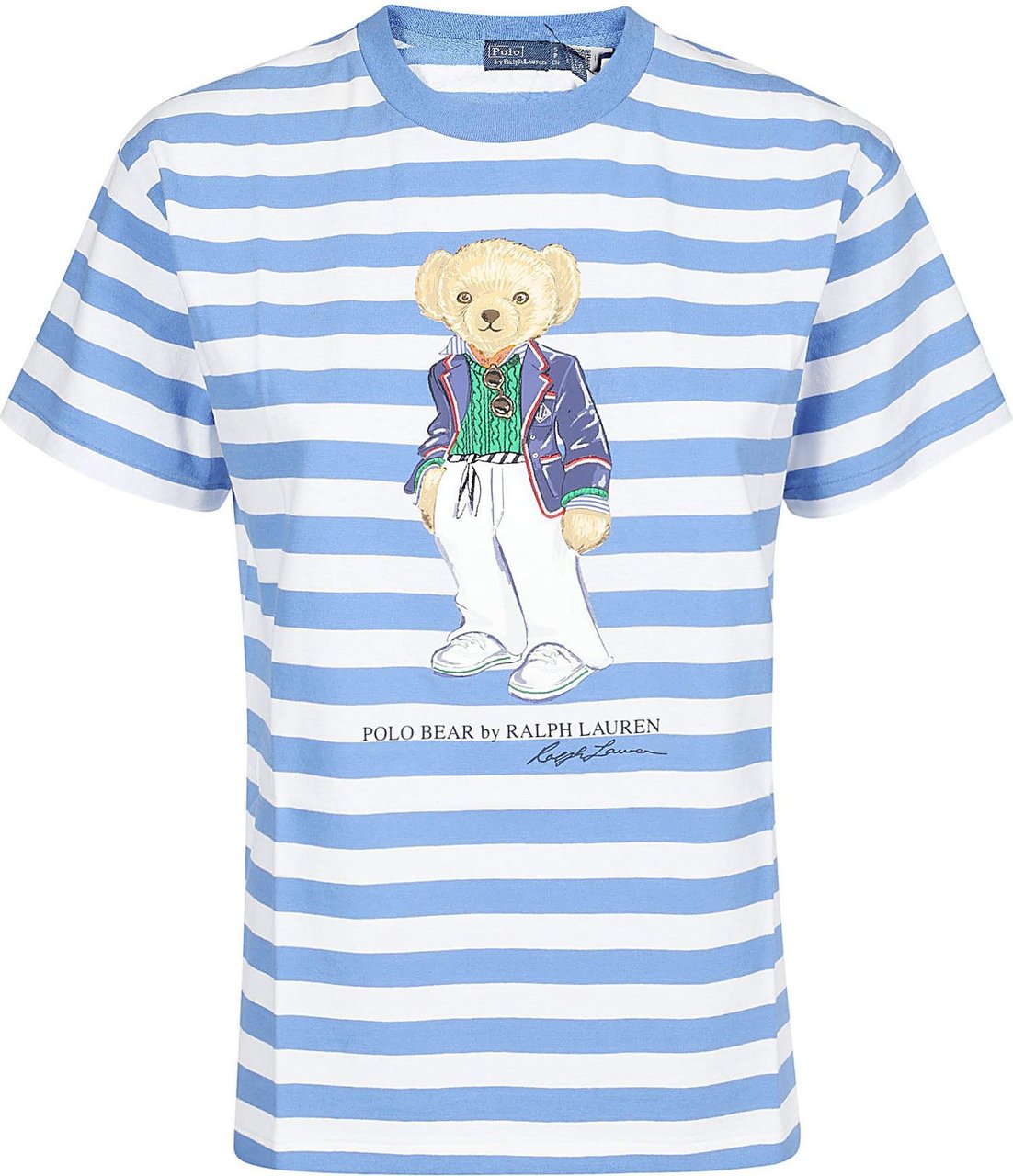 Ralph Lauren Bear Print T-shirt Blue Blauw