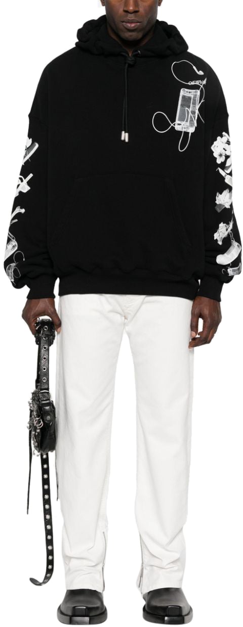 OFF-WHITE Heren 90Slogo Zip Det Skate Jeans Ra Wit