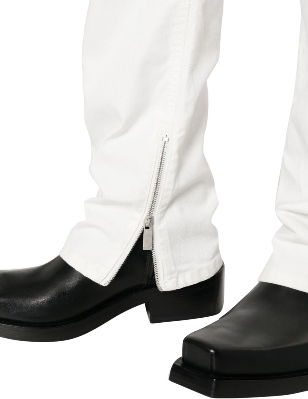 OFF-WHITE Heren 90Slogo Zip Det Skate Jeans Ra Wit