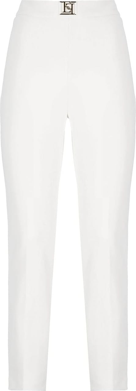 Elisabetta Franchi Trousers White Neutraal