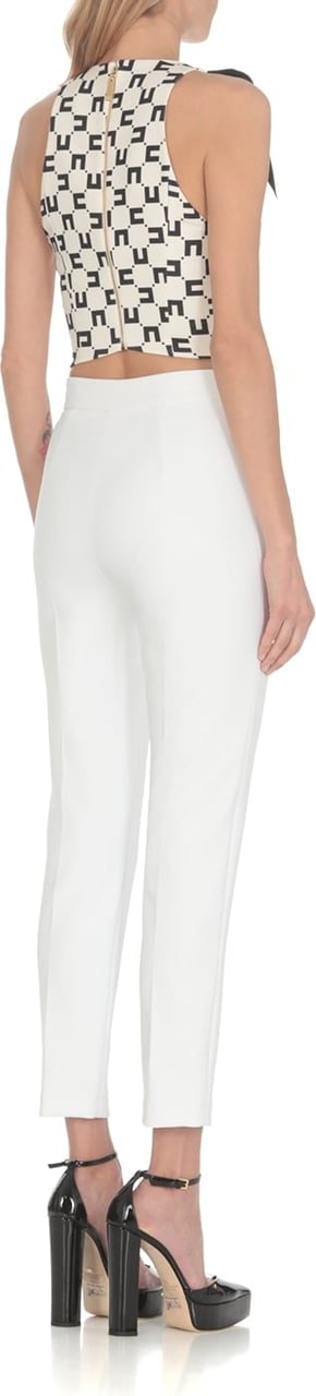 Elisabetta Franchi Trousers White Neutraal