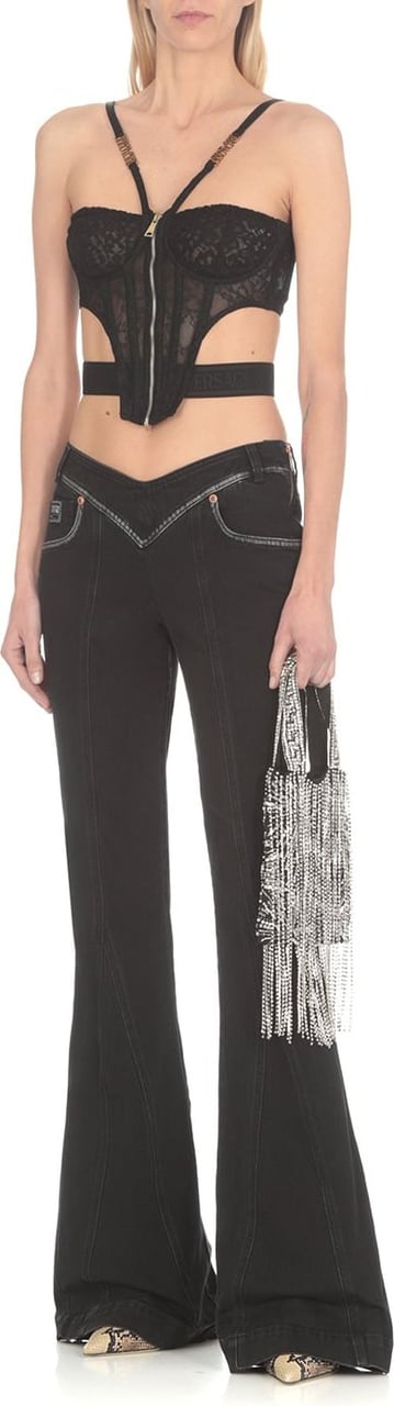 Versace Jeans Couture Top Black Zwart