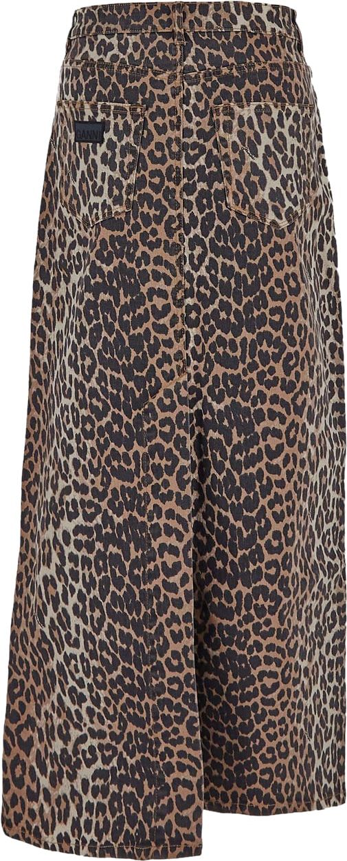 Ganni Leopard Skirt Bruin