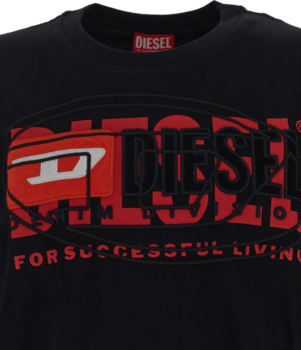 Diesel Logo T-Shirt Zwart