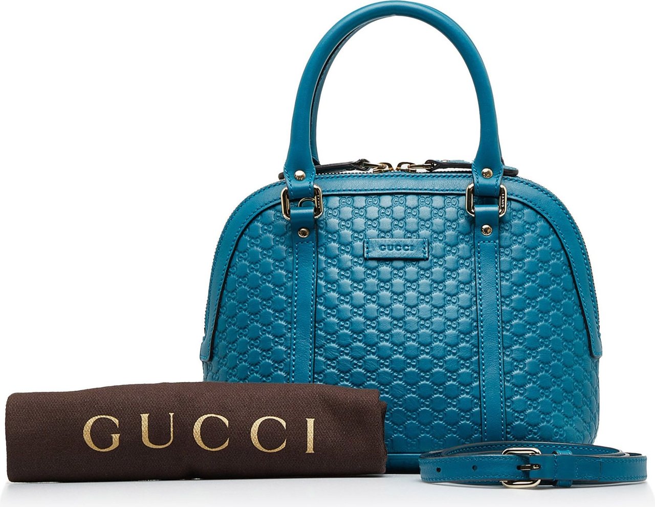 Gucci Mini Microguccissima Dome Blauw