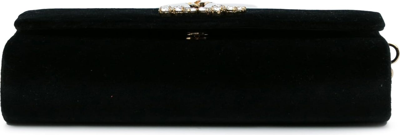 Dolce & Gabbana DG Velvet Wallet on Chain Zwart