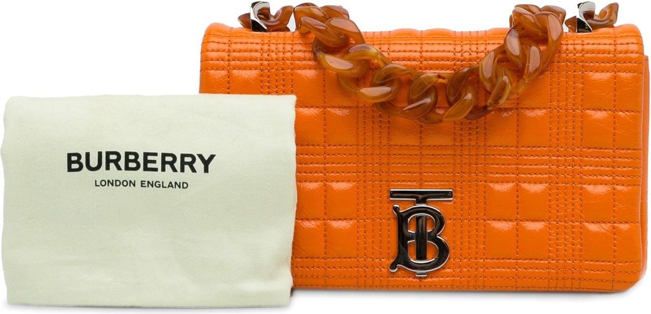 Burberry Small Lola Resin Chain Shoulder Bag Oranje