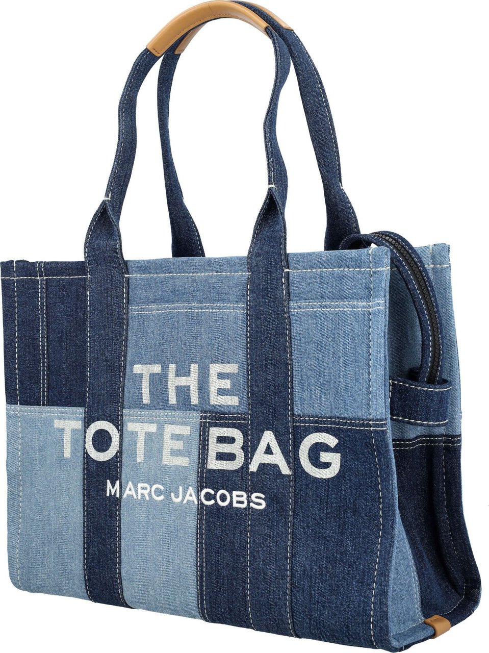 Marc Jacobs THE LARGE TOTE PATCH DENIM Blauw