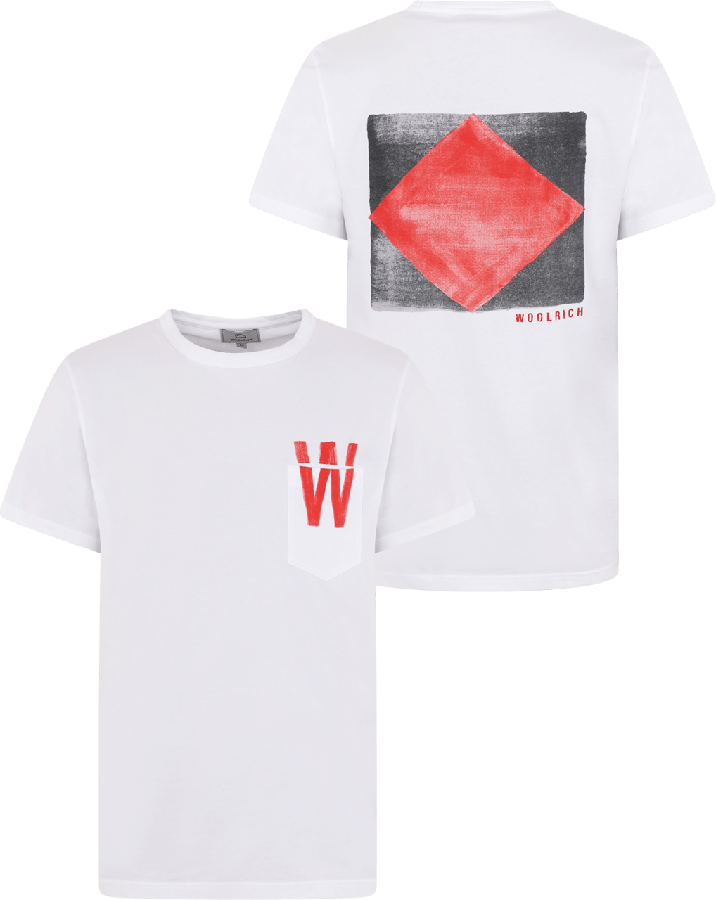 Woolrich Flag White T-shirt White Wit