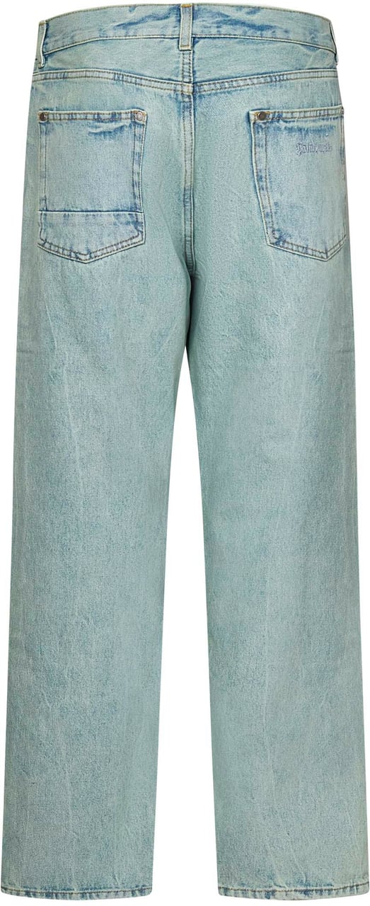 Palm Angels Jeans OverDye Groen