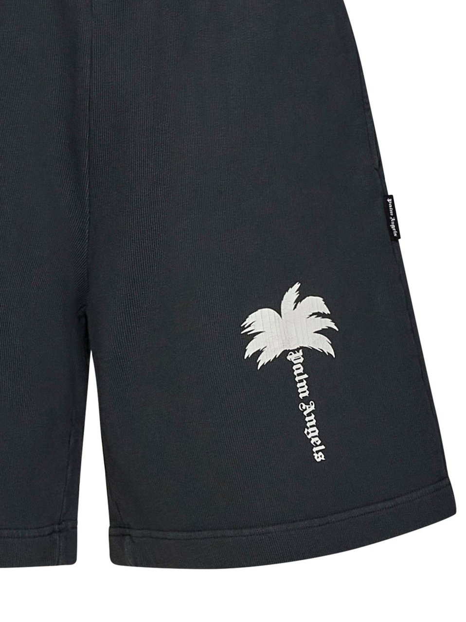 Palm Angels Logo Cotton Bermuda Shorts Divers