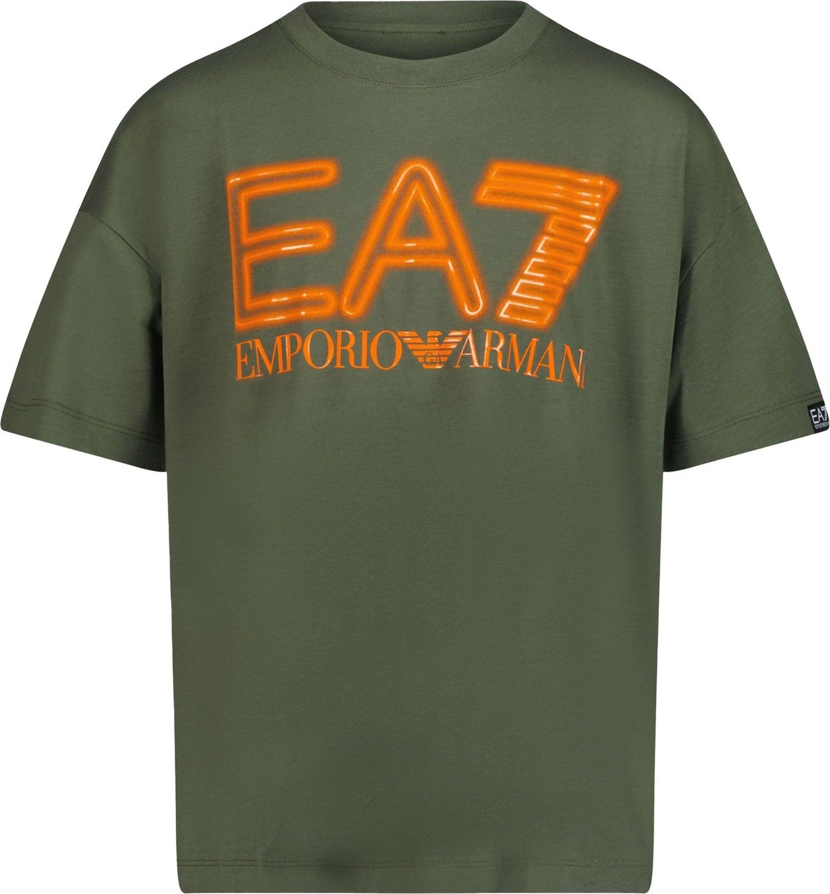 EA7 EA7 Kinder Jongens T-shirt Army Groen