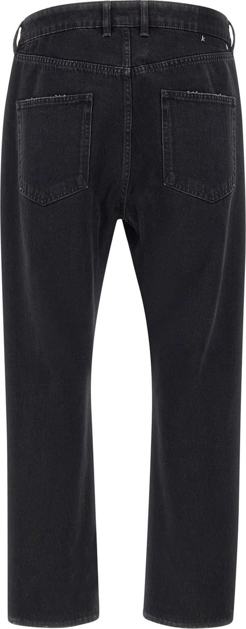 Golden Goose logo-patch straight-leg jeans Zwart