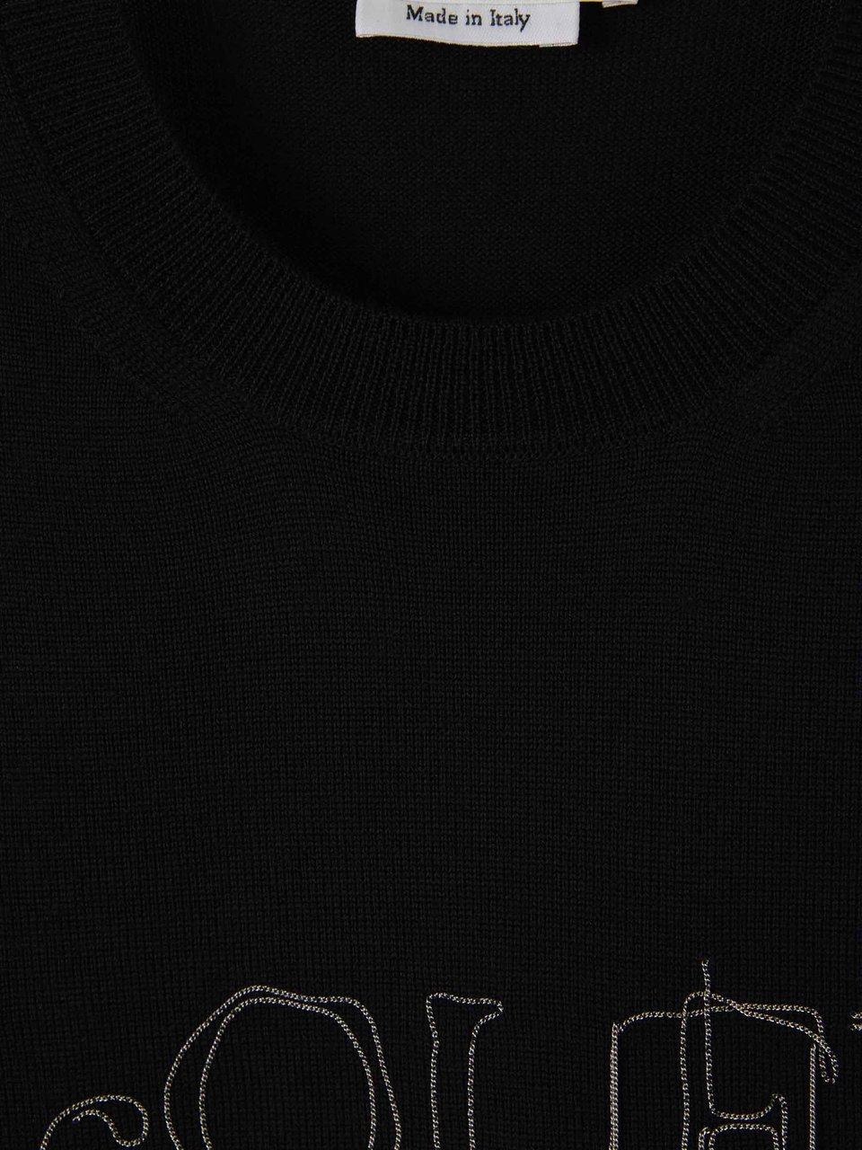 Alexander McQueen Metallic Logo Sweater Zwart
