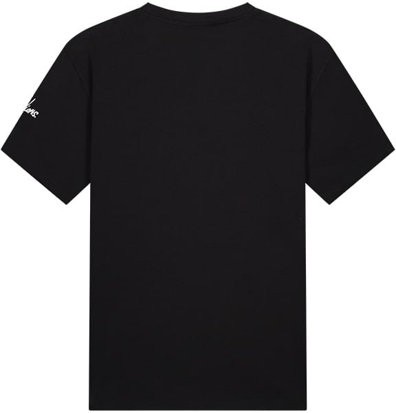 Malelions Men Collar T-Shirt - Black Zwart