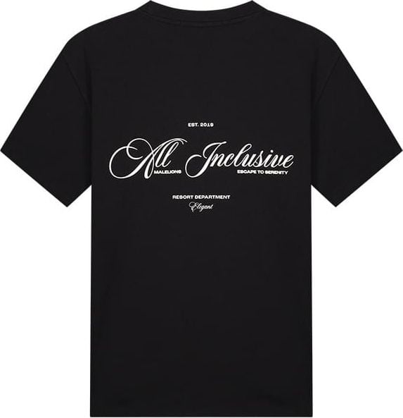 Malelions Malelions Men Resort T-Shirt - Black/White Zwart