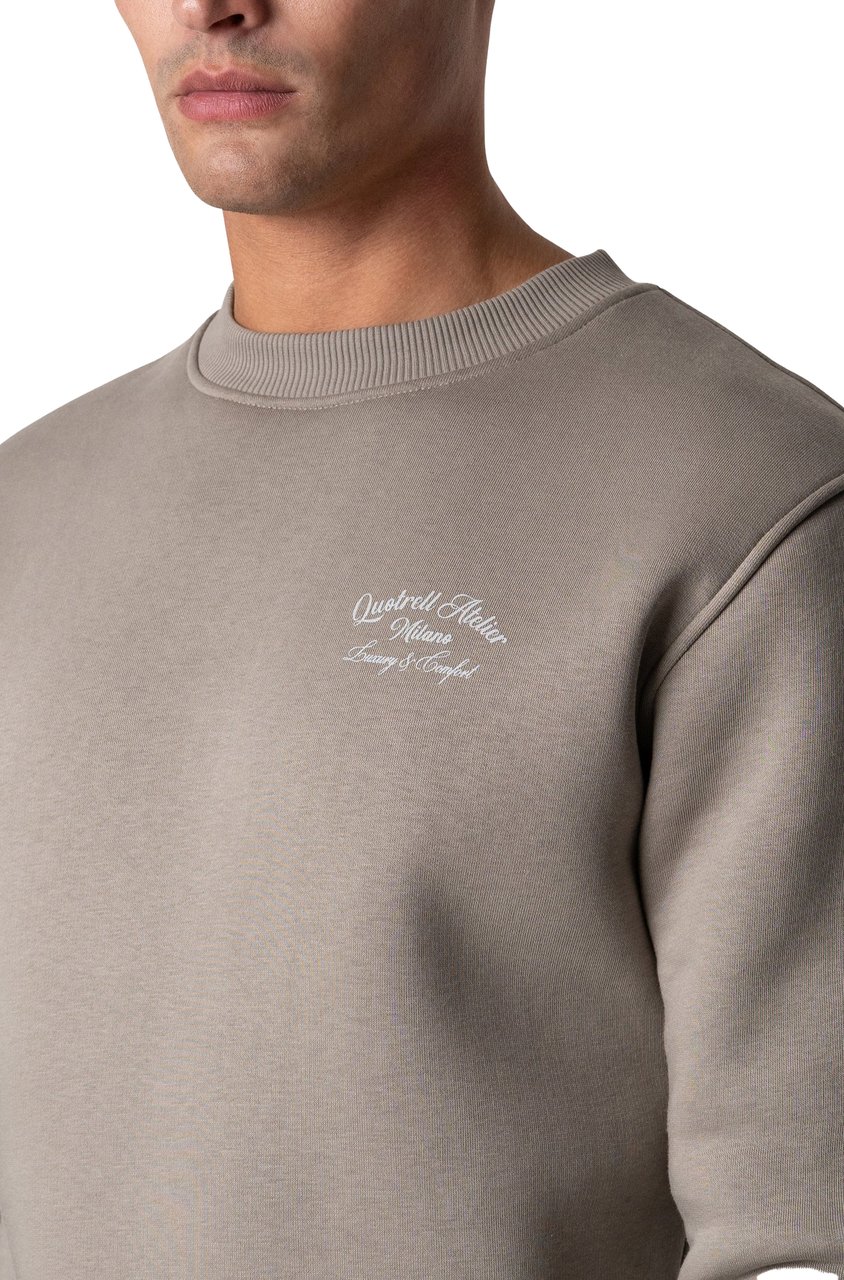 Quotrell Atelier Milano Crewneck | Concrete/cement Grijs