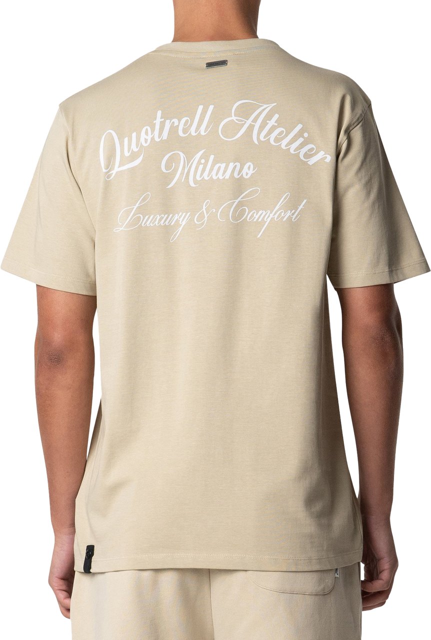 Quotrell Atelier Milano Tee | Beige/white Beige