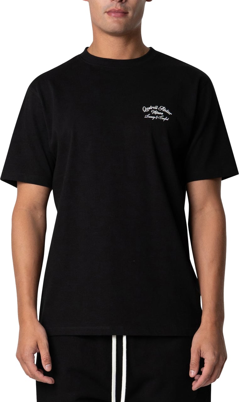 Quotrell Atelier Milano Tee | Black/white Zwart
