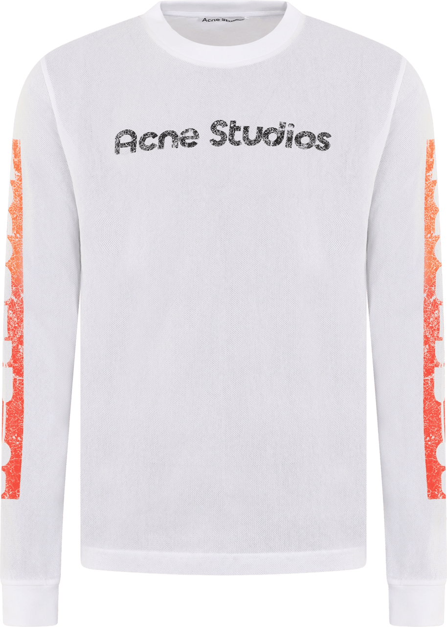 Acne Studios Heren Grafische Print Shirt Wit Wit
