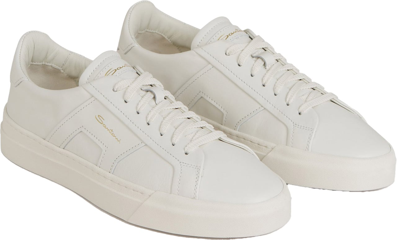 Santoni Sneakers Cream White Wit