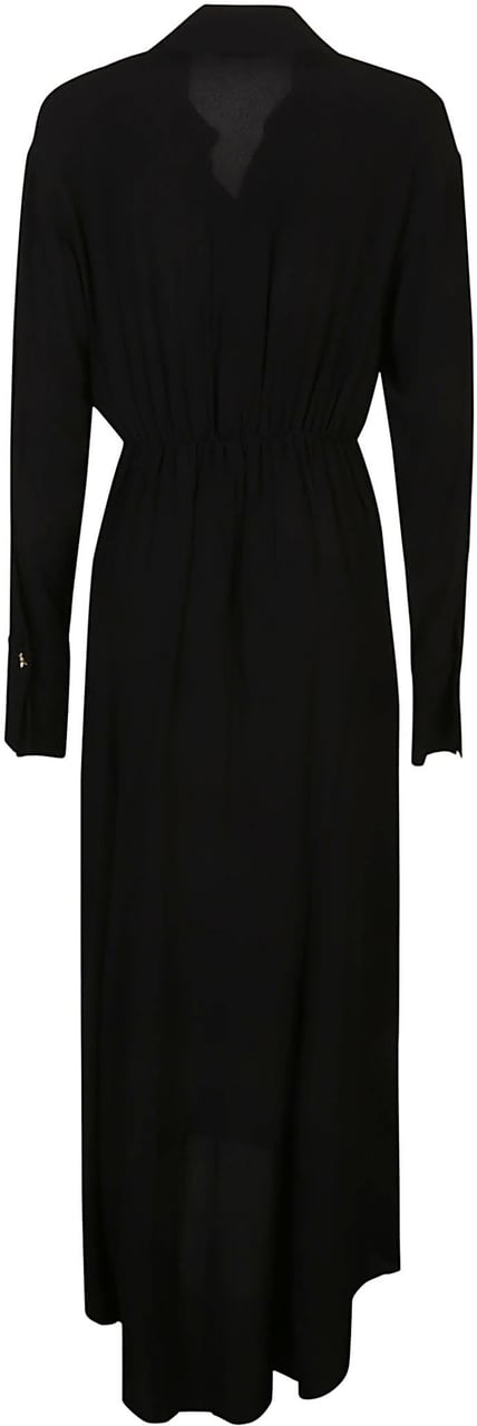 Patrizia Pepe Long Sleeve Dress Black Zwart