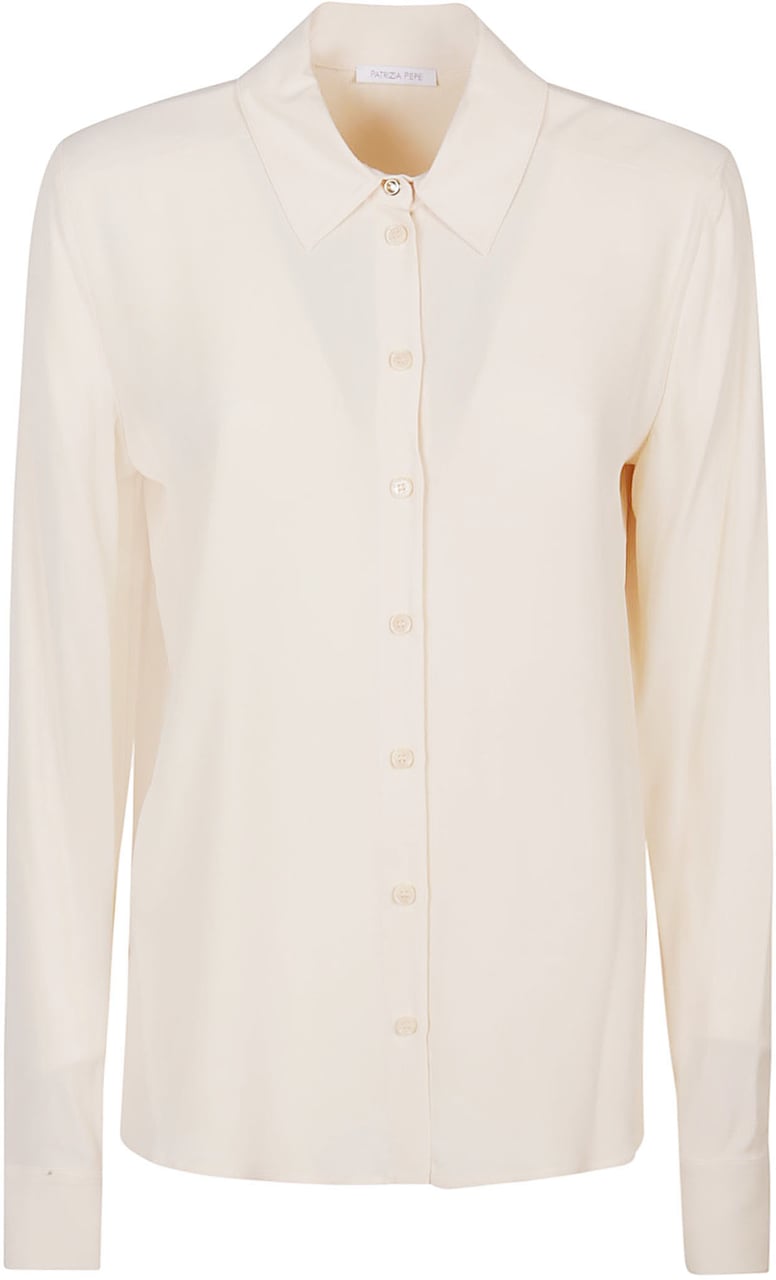 Patrizia Pepe Long Sleeve Shirt White Wit