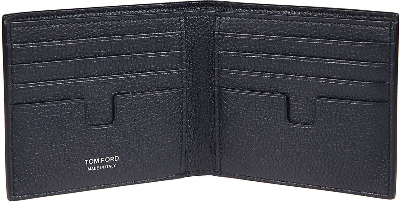 Tom Ford Classic Bifold Wallet Blue Blauw