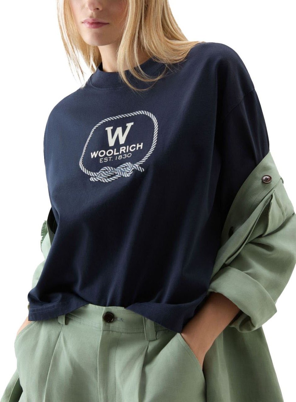 Woolrich T-shirts And Polos Blue Blauw