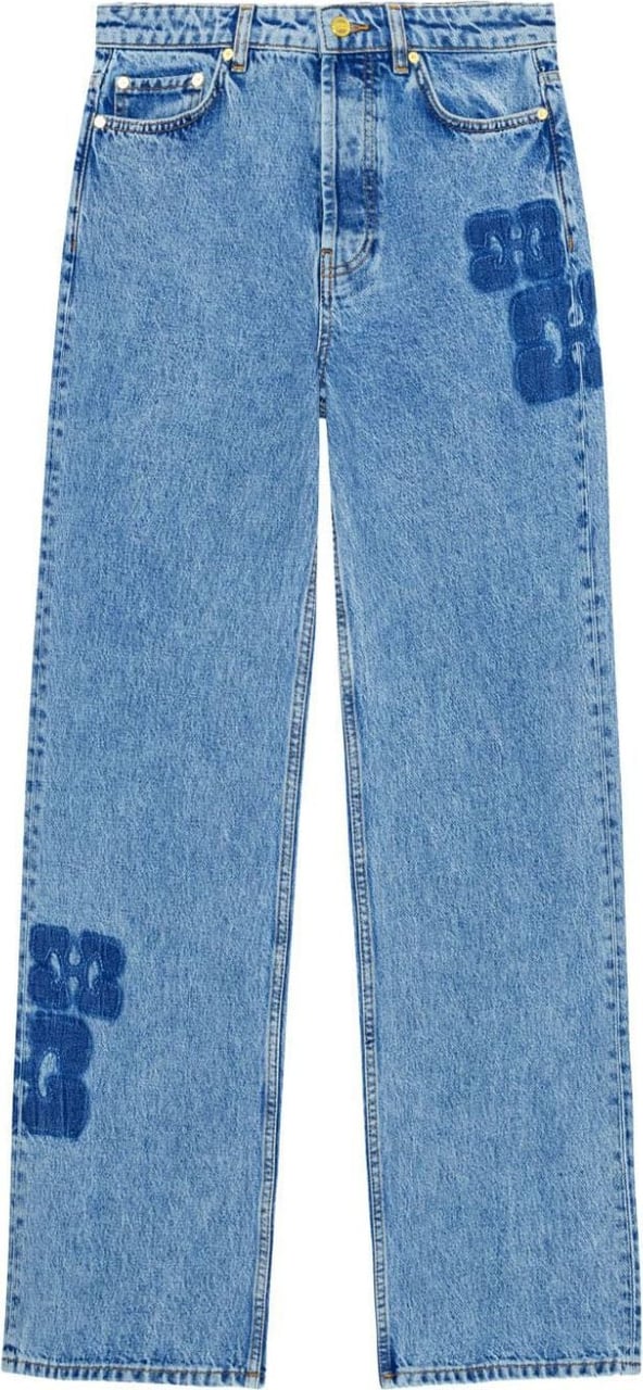 Ganni Jeans Clear Blue Blauw