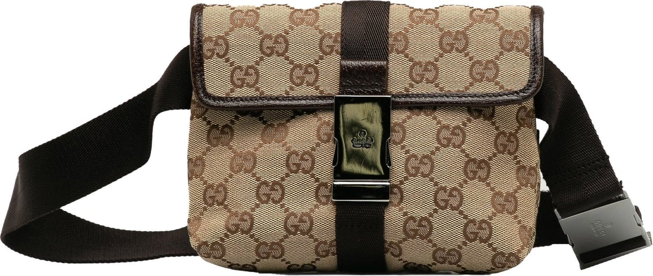 Gucci GG Canvas Belt Bag Bruin