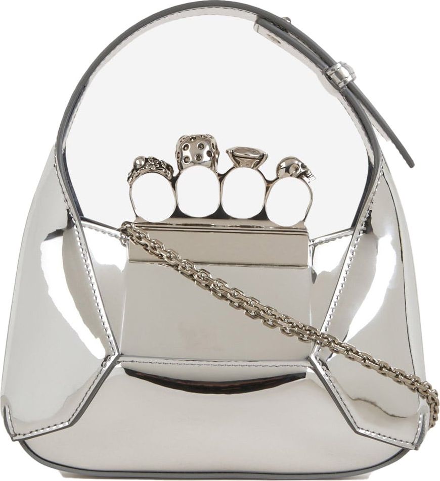 Alexander McQueen Hobo Mini Hand Bag Zilver