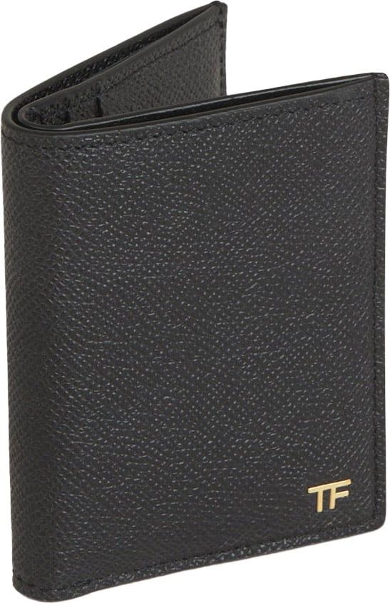 Tom Ford Leather Folding Wallet Zwart