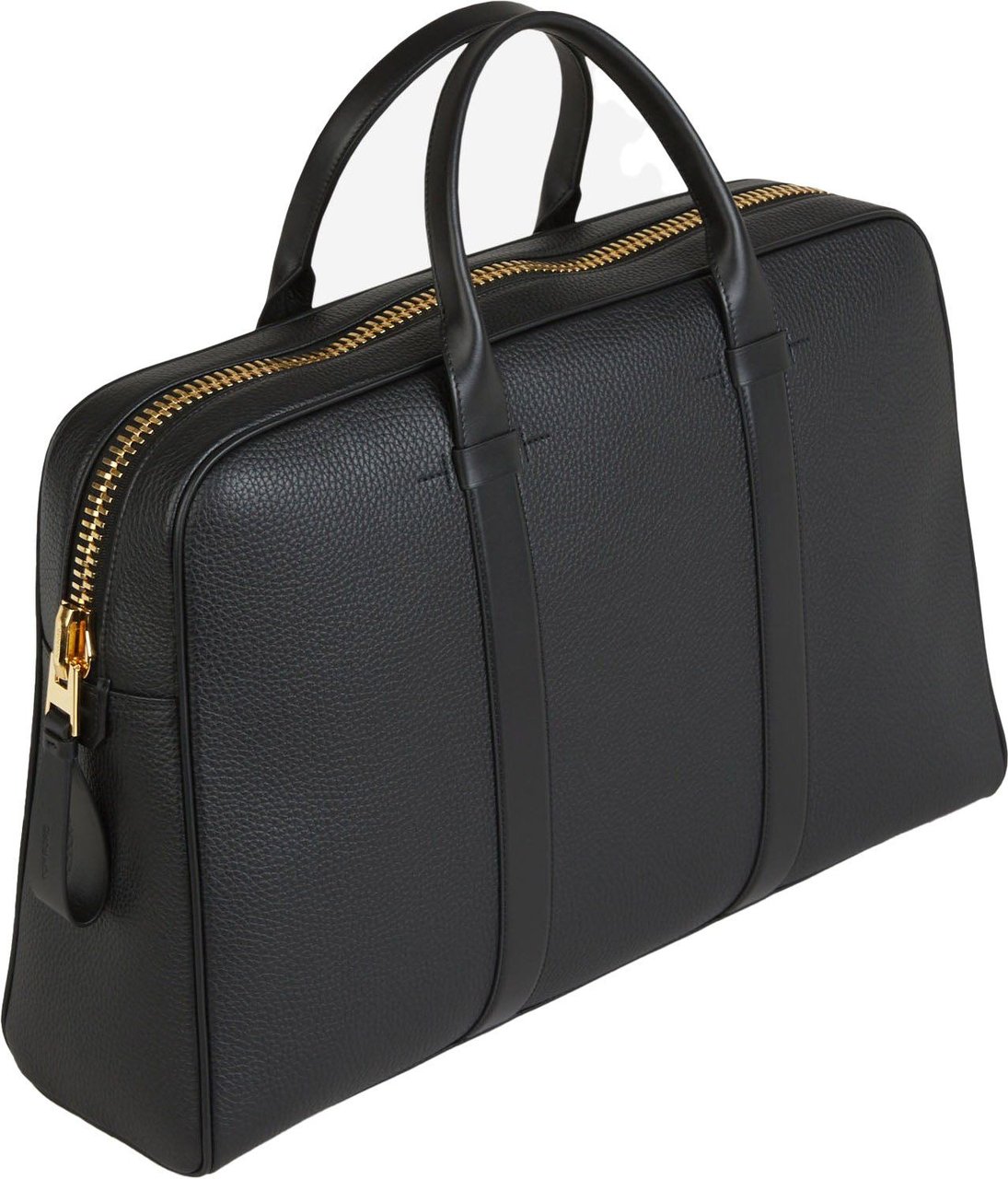 Tom Ford Leather Zipper L Briefcase Zwart