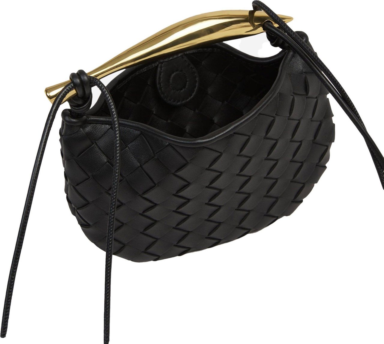 Bottega Veneta Mini Sardine Shoulder Bag Zwart