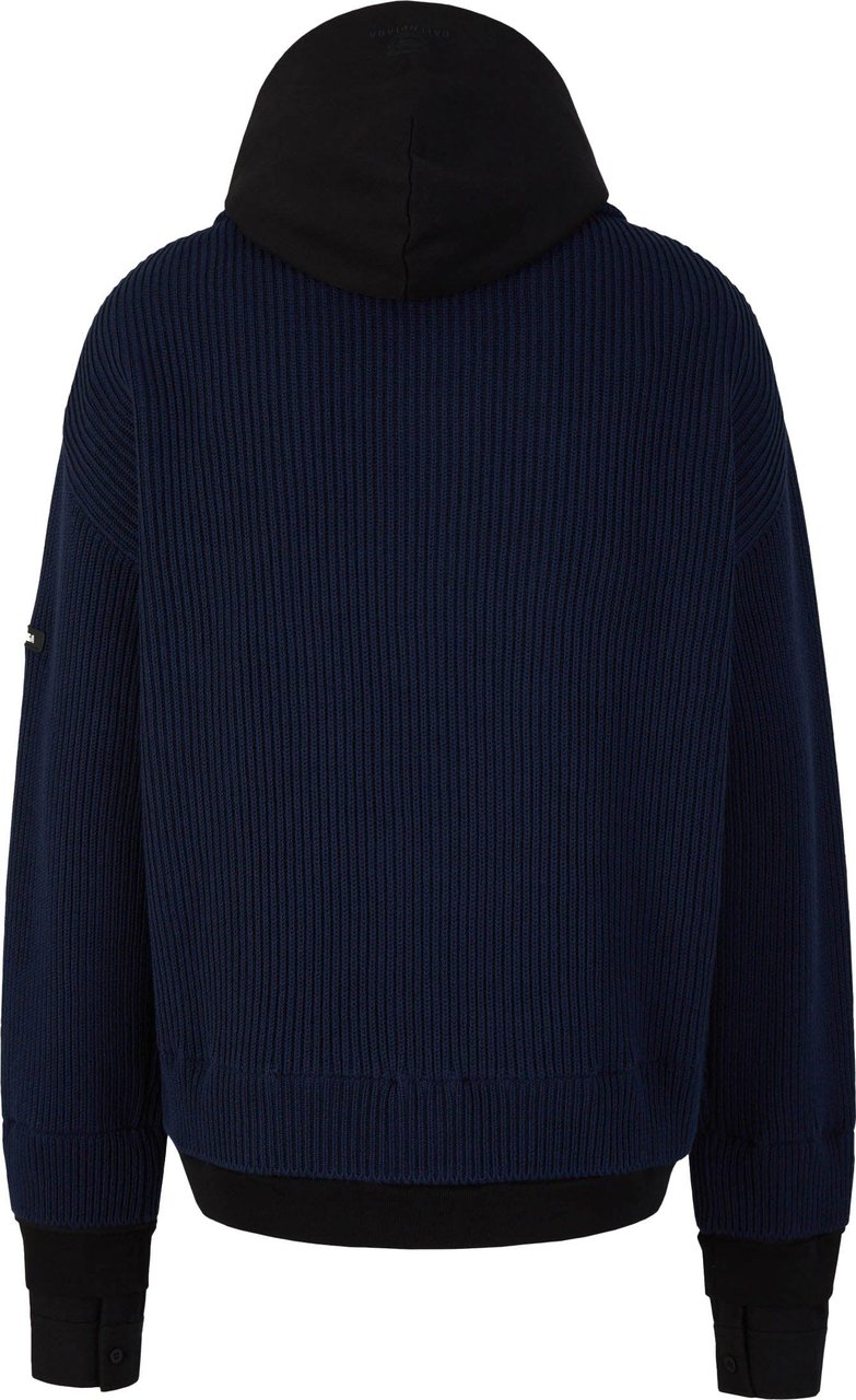Balenciaga Zipper Hood Sweatshirt Blauw