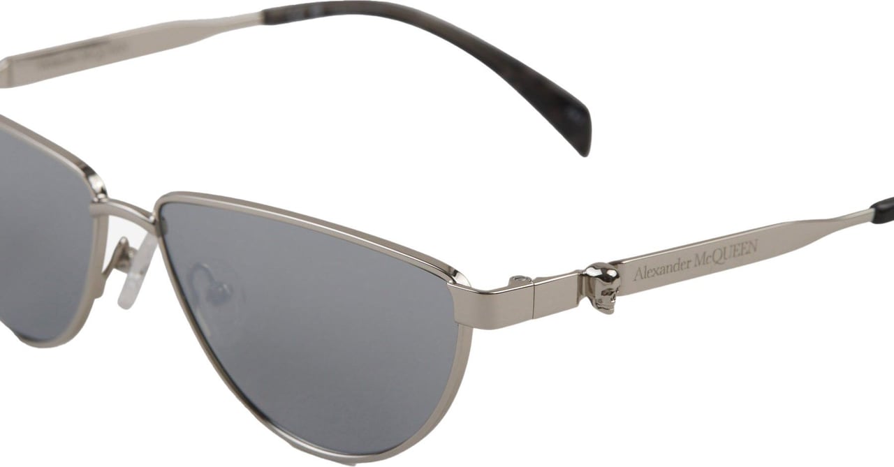Alexander McQueen Metallic Sunglasses Zilver