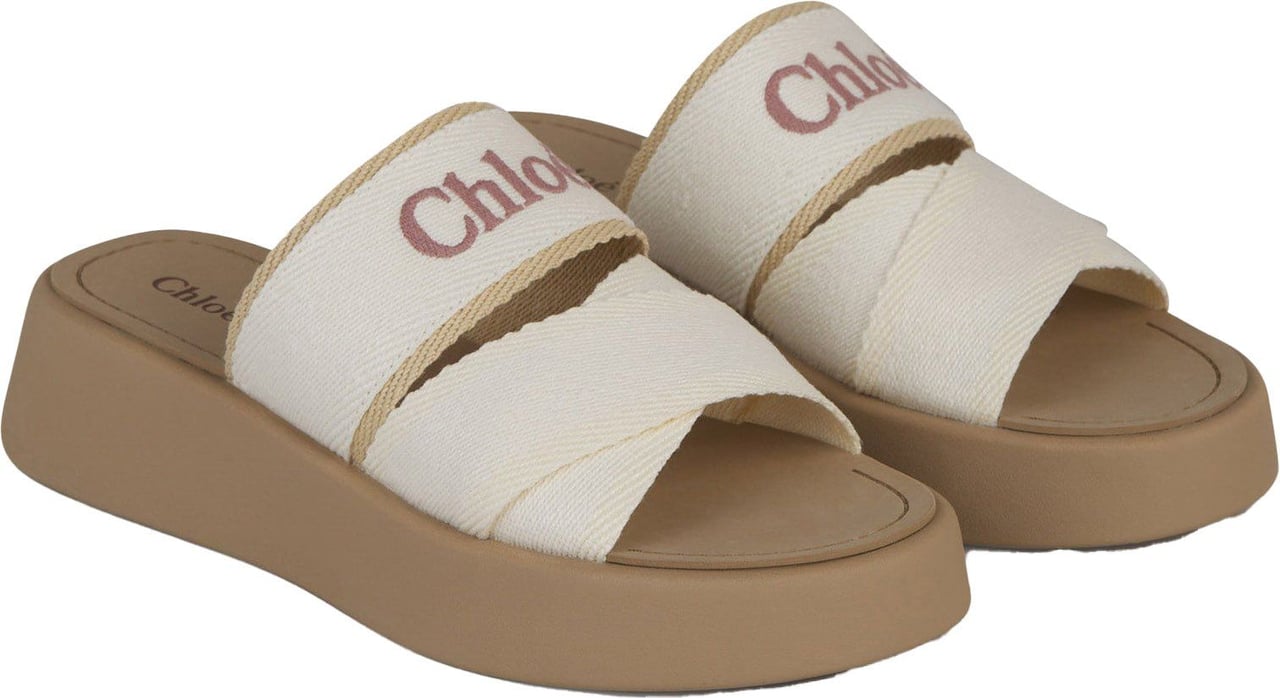 Chloé Mila Platform Sandals Wit
