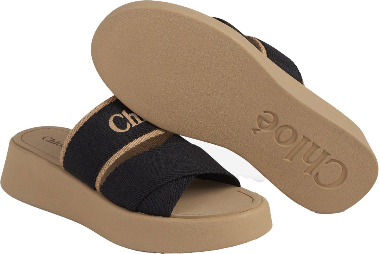 Chloé Mila Platform Sandals Zwart