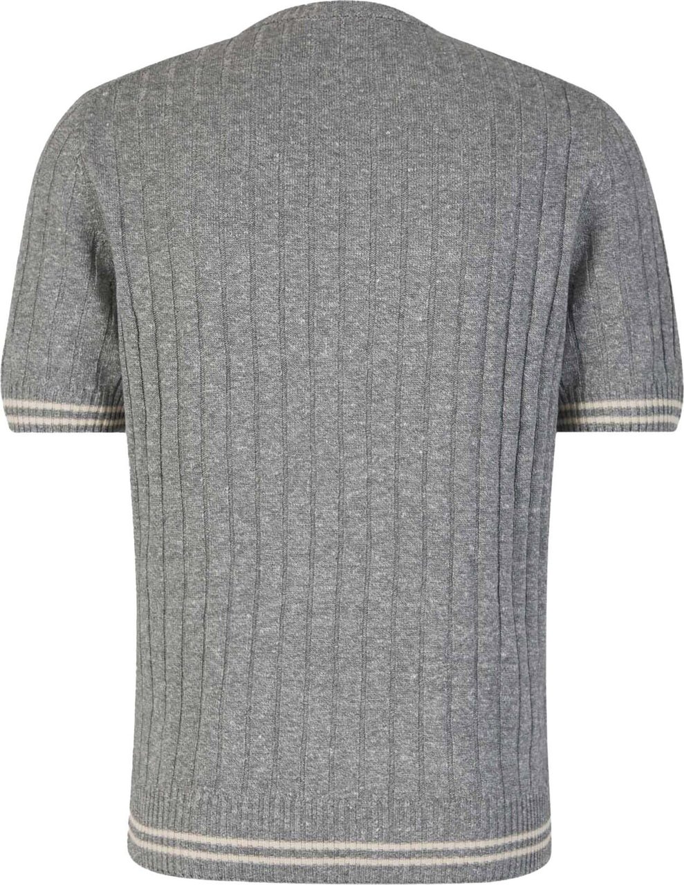 Gran Sasso Linen Ribbed Knit T-shirt Divers