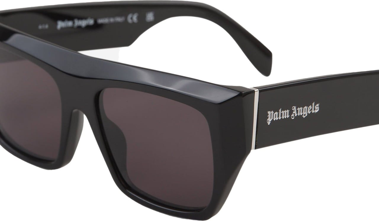 Palm Angels Brown Rectangular Sunglasses Zwart