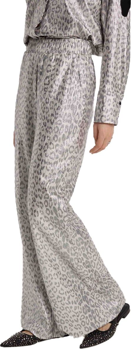 ALIX Leopard pantalons zilver Zilver